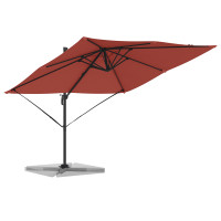 Produktbild för Roma Parasol Röd 286 x 284 x 265 cm Aluminium och Polyester