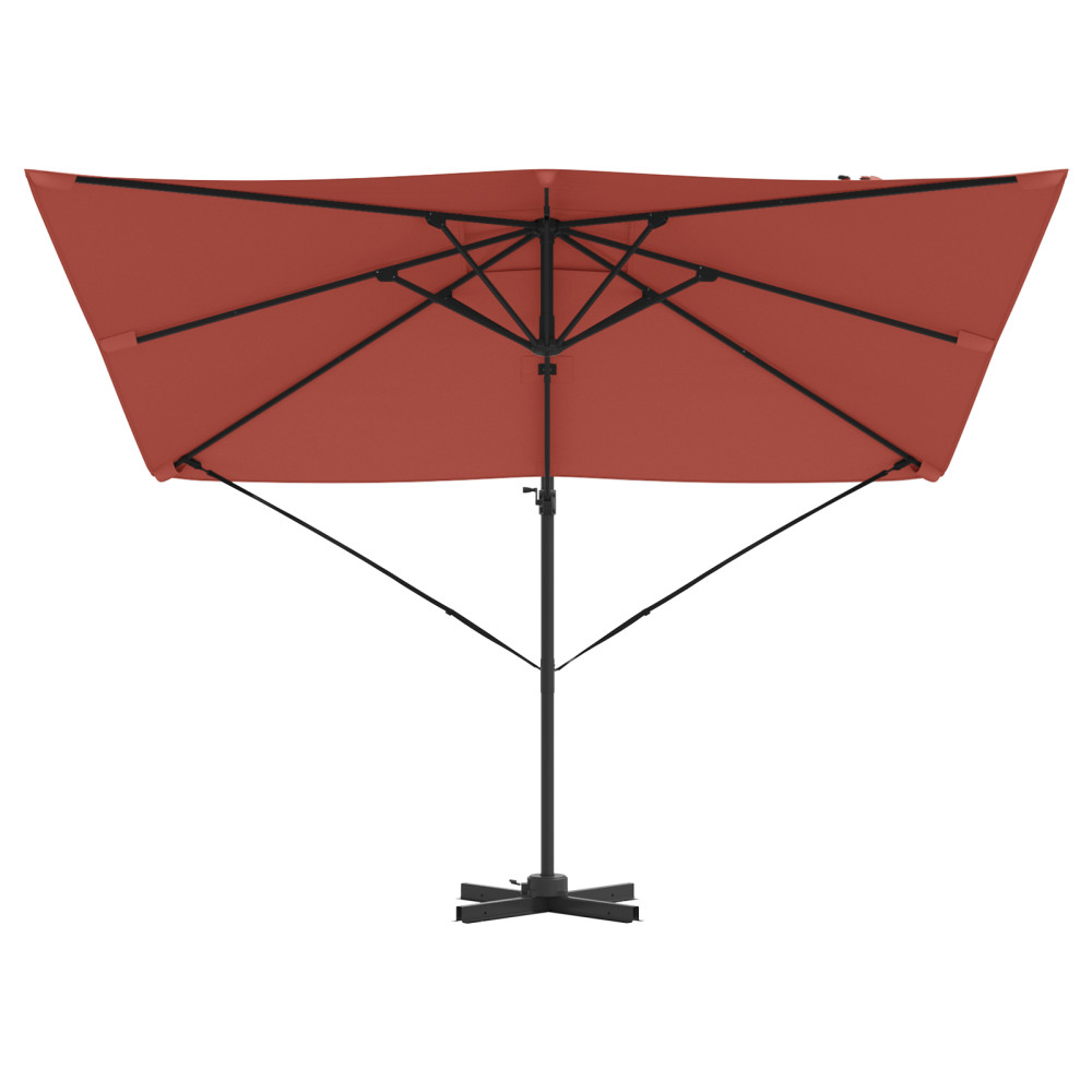 Produktbild för Roma Parasol Röd 286 x 284 x 265 cm Aluminium och Polyester