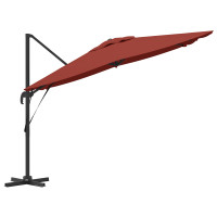 Produktbild för Roma Parasol Röd 286 x 284 x 265 cm Aluminium och Polyester