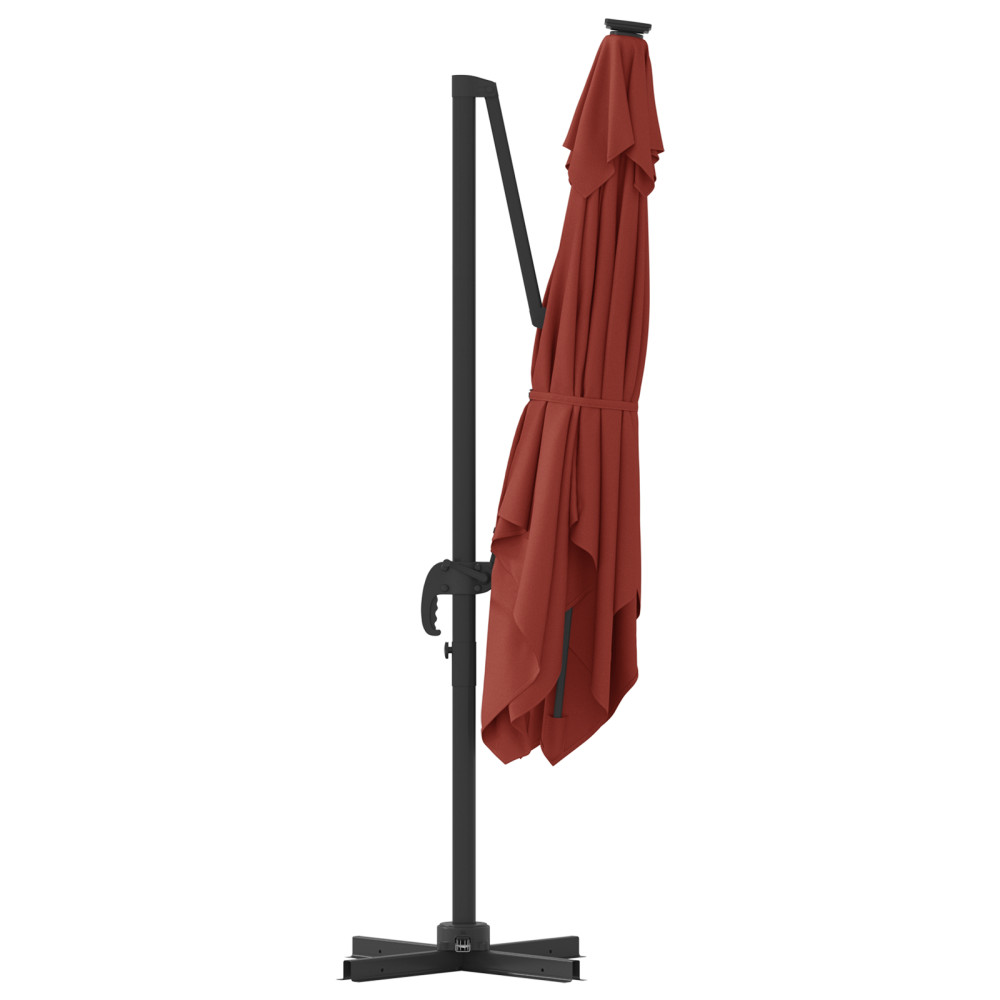 Produktbild för Roma Parasol Röd 286 x 284 x 265 cm Aluminium och Polyester