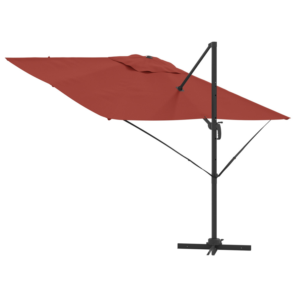 Produktbild för Roma Parasol Röd 286 x 284 x 265 cm Aluminium och Polyester