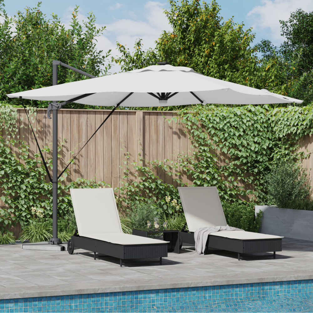 Produktbild för Roma Parasol Beige 286 x 284 x 270 cm Aluminium och Polyester