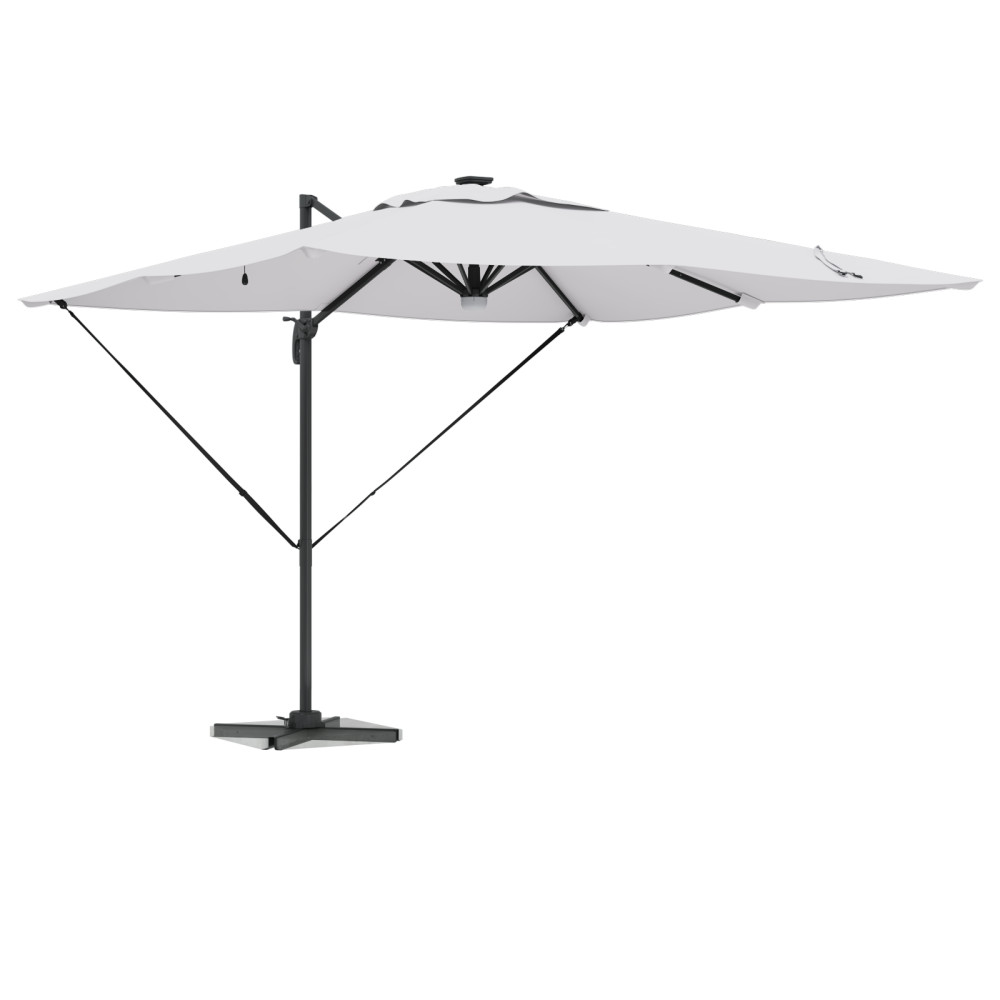 Produktbild för Roma Parasol Beige 286 x 284 x 270 cm Aluminium och Polyester