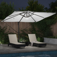 Produktbild för Roma Parasol Beige 286 x 284 x 270 cm Aluminium och Polyester