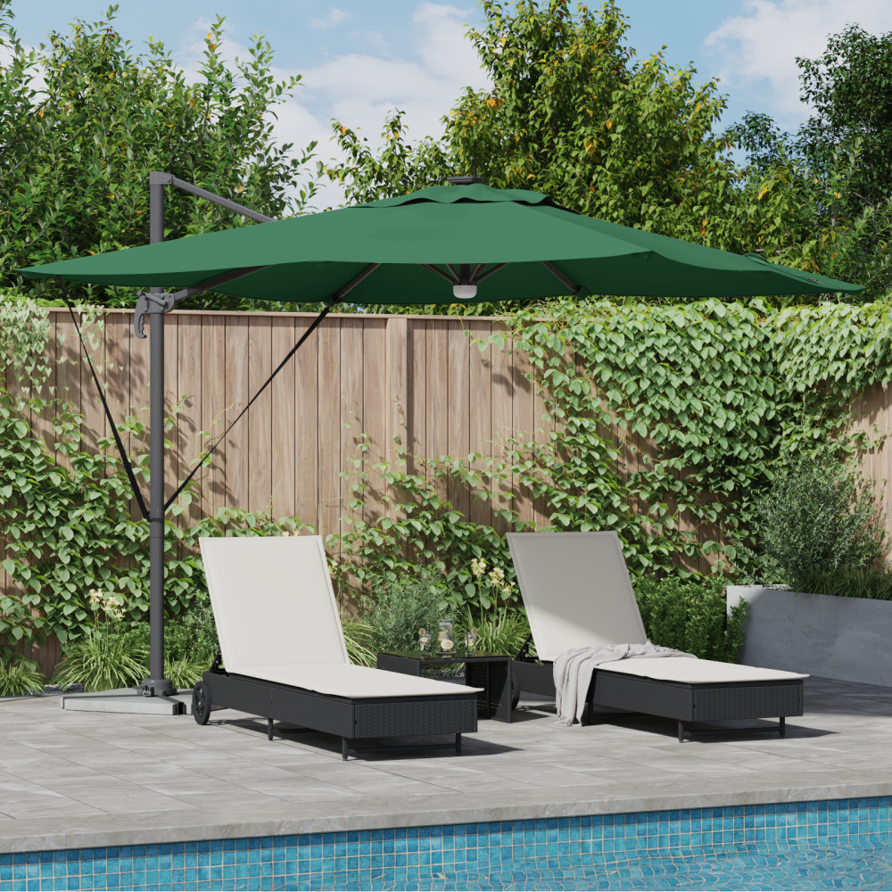 Produktbild för Roma Parasol Grön 286 x 284 x 270 cm Aluminium och Polyester