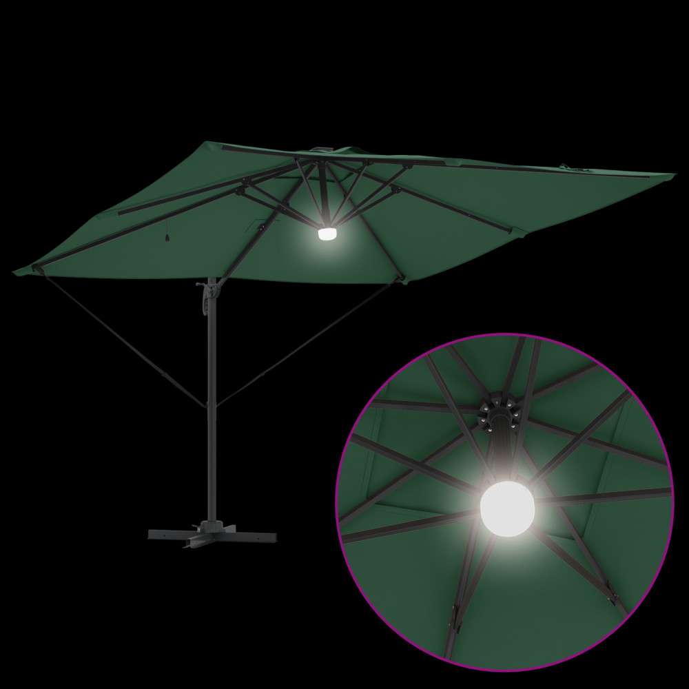 Produktbild för Roma Parasol Grön 286 x 284 x 270 cm Aluminium och Polyester