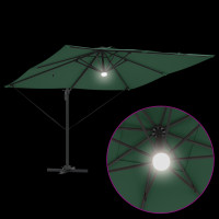 Produktbild för Roma Parasol Grön 286 x 284 x 270 cm Aluminium och Polyester