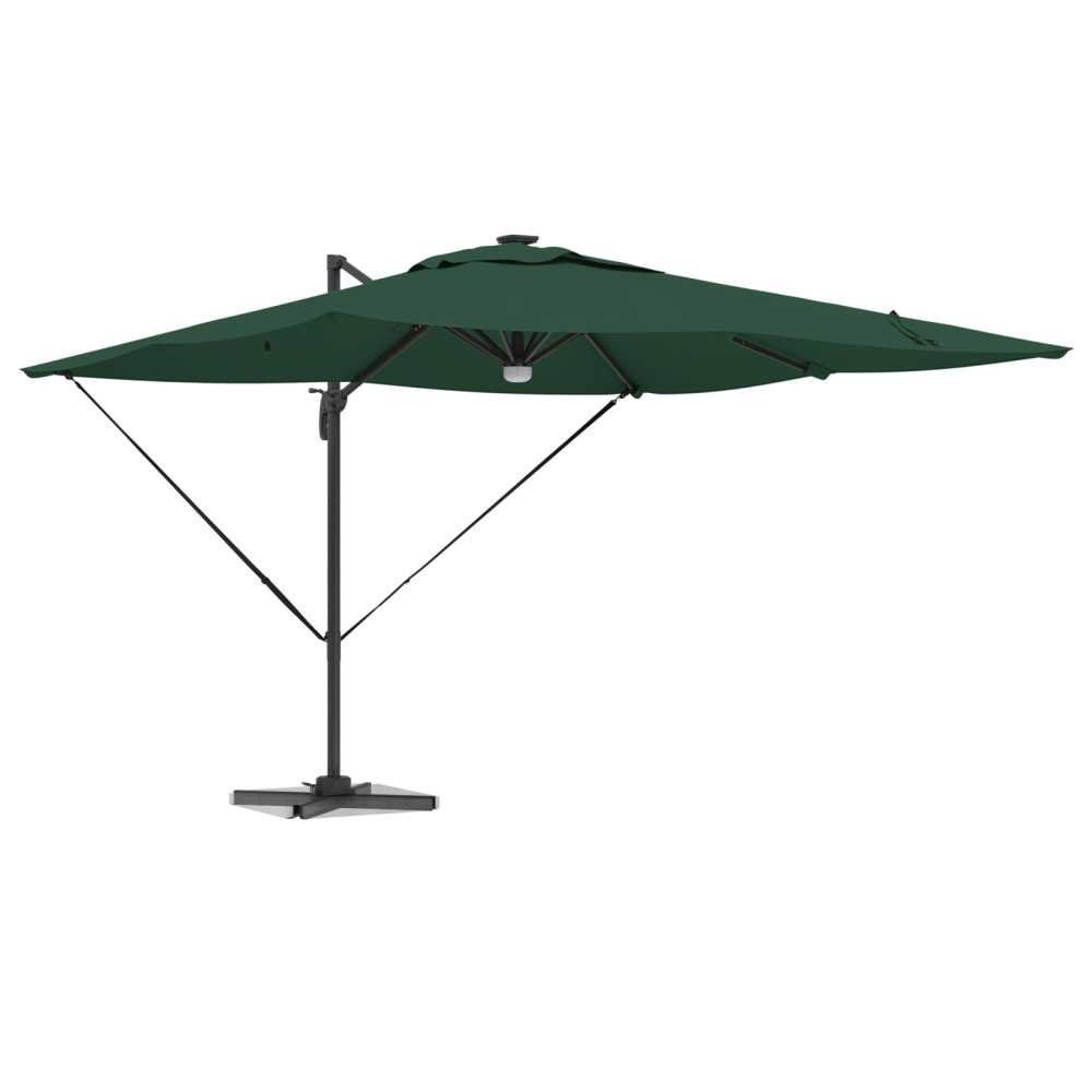 Produktbild för Roma Parasol Grön 286 x 284 x 270 cm Aluminium och Polyester