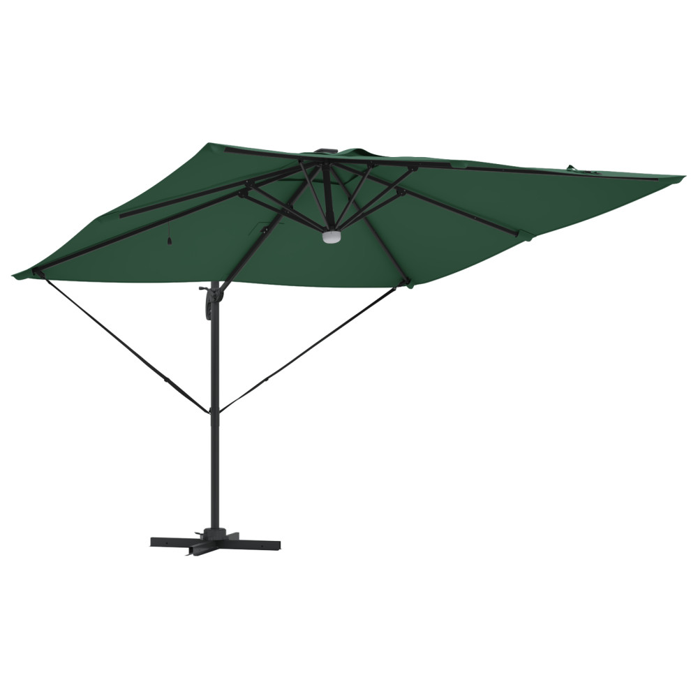 Produktbild för Roma Parasol Grön 286 x 284 x 270 cm Aluminium och Polyester