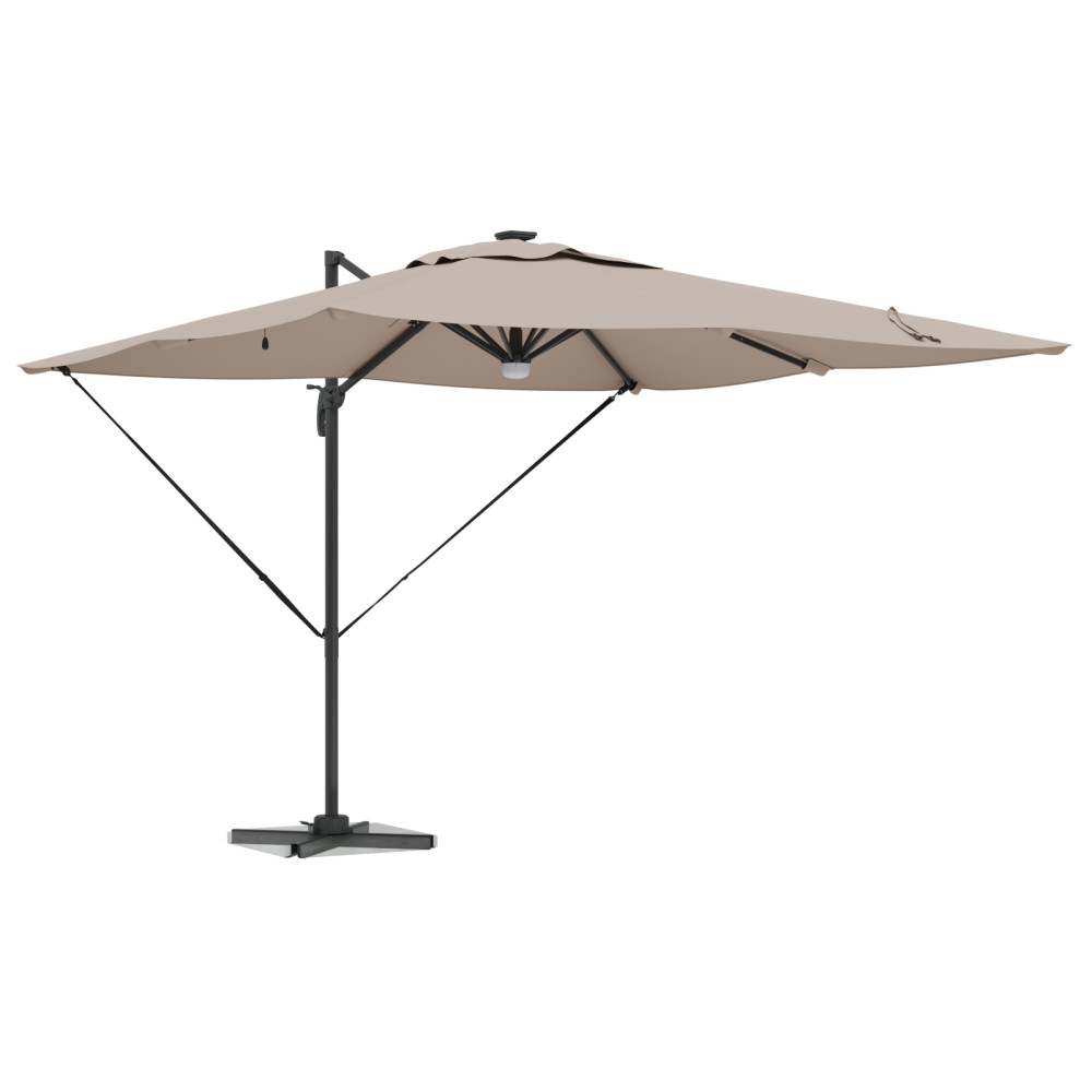 Produktbild för Roma Parasol Taupe 286 x 284 x 270 cm Aluminium och Polyester