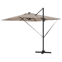 Produktbild för Roma Parasol Taupe 286 x 284 x 270 cm Aluminium och Polyester