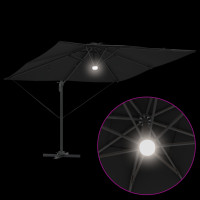 Produktbild för Roma Parasol Svart 286 x 284 x 270 cm Aluminium och Polyester