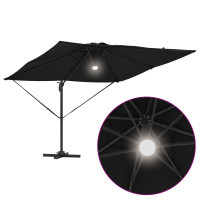Produktbild för Roma Parasol Svart 286 x 284 x 270 cm Aluminium och Polyester