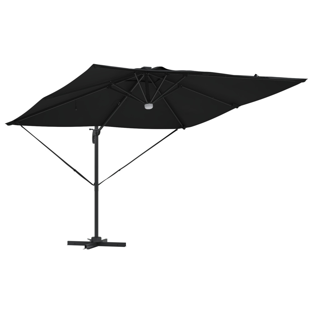Produktbild för Roma Parasol Svart 286 x 284 x 270 cm Aluminium och Polyester