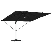 Produktbild för Roma Parasol Svart 286 x 284 x 270 cm Aluminium och Polyester