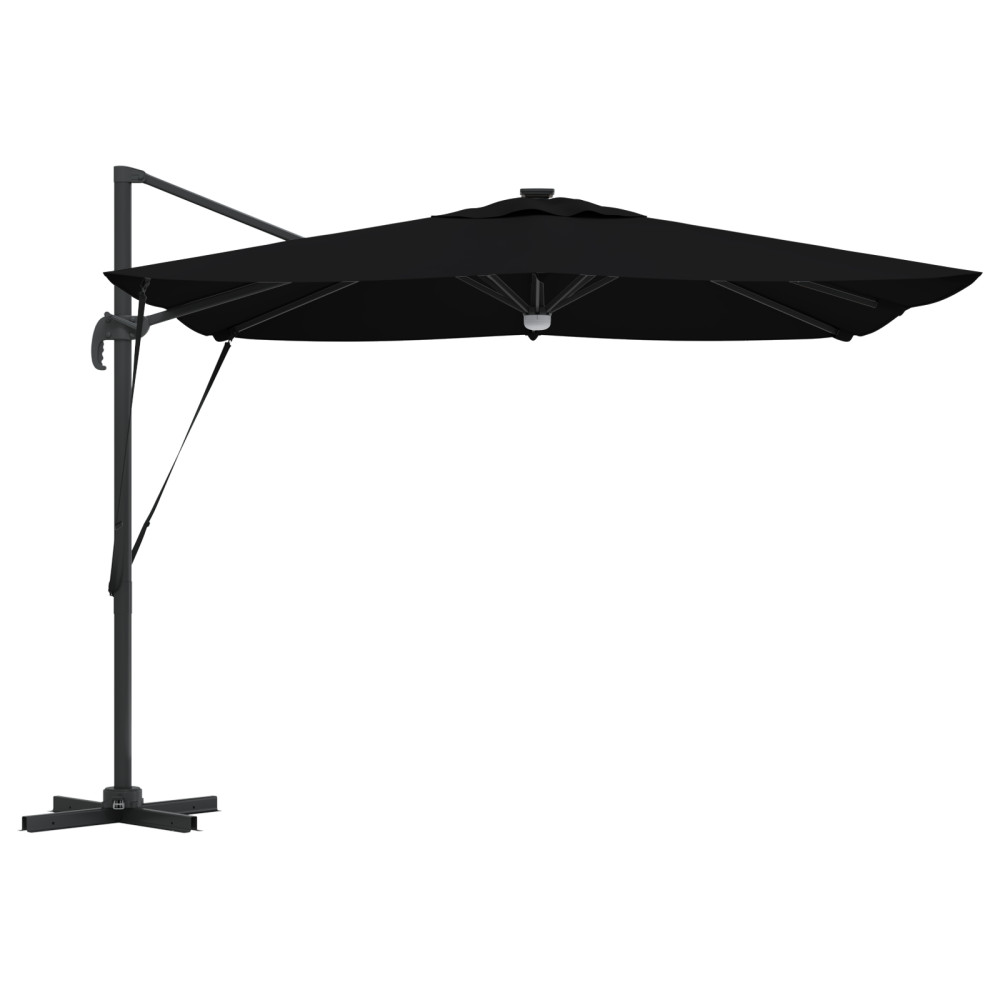 Produktbild för Roma Parasol Svart 286 x 284 x 270 cm Aluminium och Polyester