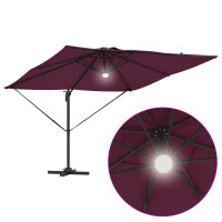 Produktbild för Roma Parasol Röd 286 x 284 x 270 cm Aluminium och Polyester