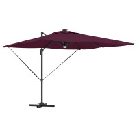 Produktbild för Roma Parasol Röd 286 x 284 x 270 cm Aluminium och Polyester