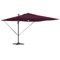 Produktbild för Roma Parasol Röd 286 x 284 x 270 cm Aluminium och Polyester