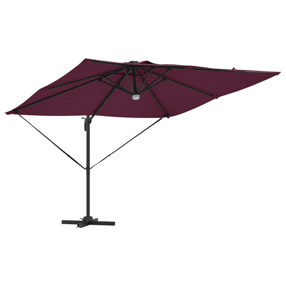 Produktbild för Roma Parasol Röd 286 x 284 x 270 cm Aluminium och Polyester