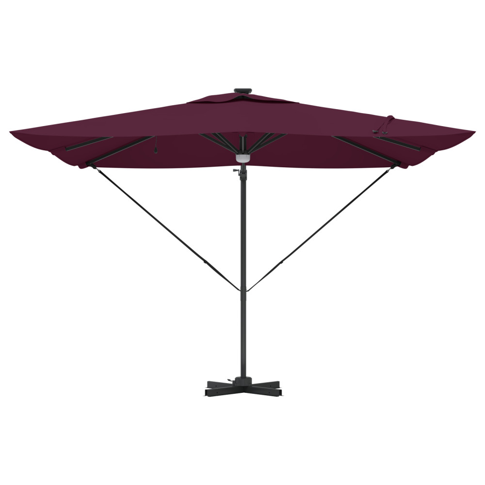 Produktbild för Roma Parasol Röd 286 x 284 x 270 cm Aluminium och Polyester