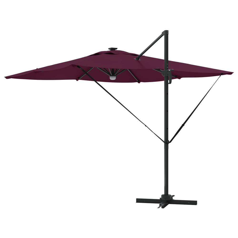 Produktbild för Roma Parasol Röd 286 x 284 x 270 cm Aluminium och Polyester