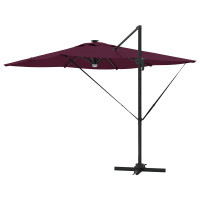 Produktbild för Roma Parasol Röd 286 x 284 x 270 cm Aluminium och Polyester