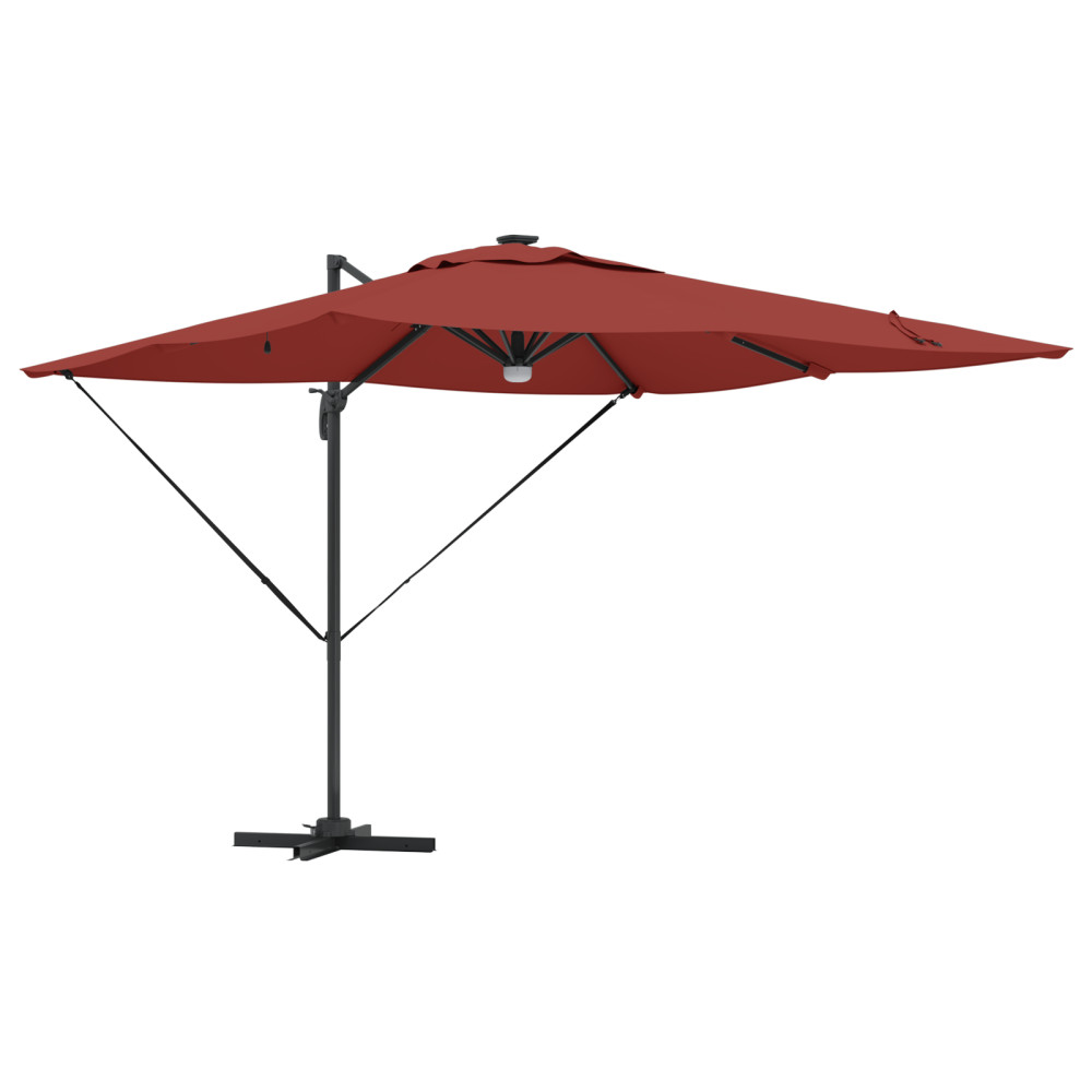 Produktbild för Roma Parasol Röd 286 x 284 x 270 cm Aluminium och Polyester