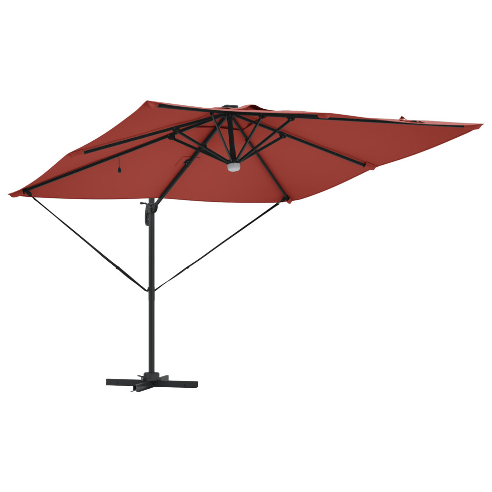 Produktbild för Roma Parasol Röd 286 x 284 x 270 cm Aluminium och Polyester
