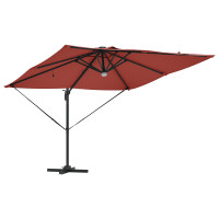 Produktbild för Roma Parasol Röd 286 x 284 x 270 cm Aluminium och Polyester