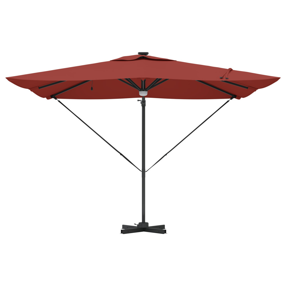 Produktbild för Roma Parasol Röd 286 x 284 x 270 cm Aluminium och Polyester