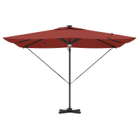 Produktbild för Roma Parasol Röd 286 x 284 x 270 cm Aluminium och Polyester