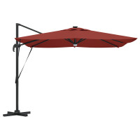 Produktbild för Roma Parasol Röd 286 x 284 x 270 cm Aluminium och Polyester
