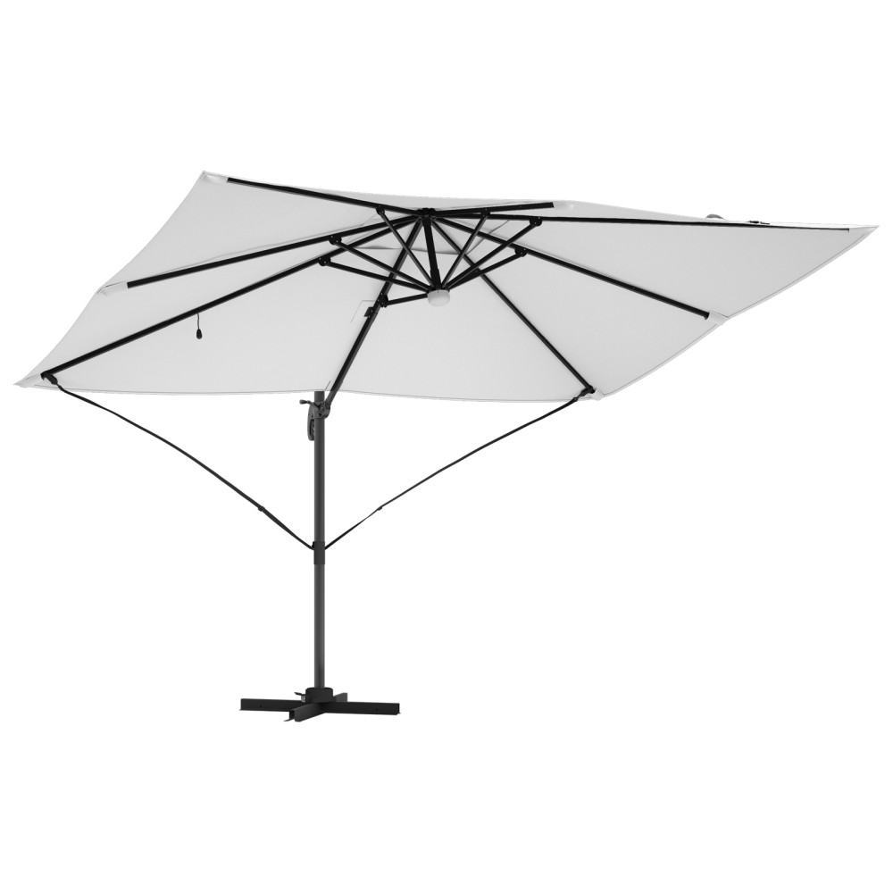 Produktbild för Parasoll Sand 351 x 250 x 253 cm Polyester och aluminium