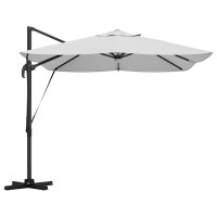 Produktbild för Parasoll Sand 351 x 250 x 253 cm Polyester och aluminium