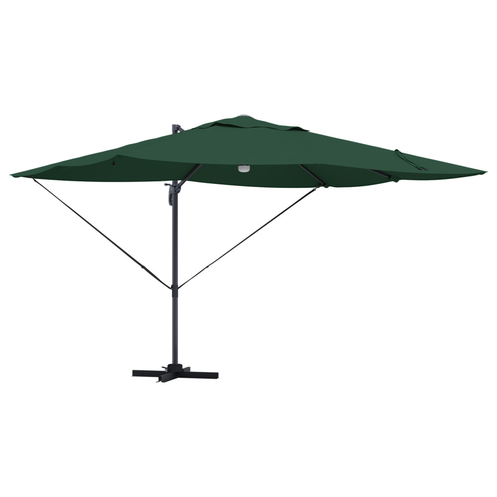 Produktbild för Parasoll Grön 351 x 250 x 253 cm Polyester och aluminium