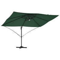 Produktbild för Parasoll Grön 351 x 250 x 253 cm Polyester och aluminium