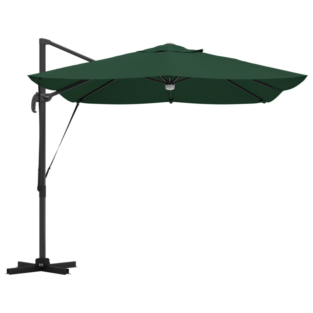 Produktbild för Parasoll Grön 351 x 250 x 253 cm Polyester och aluminium