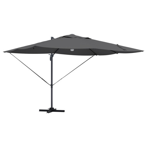 vidaXL Parasoll Antracit 351 x 250 x 253 cm Polyester och aluminium