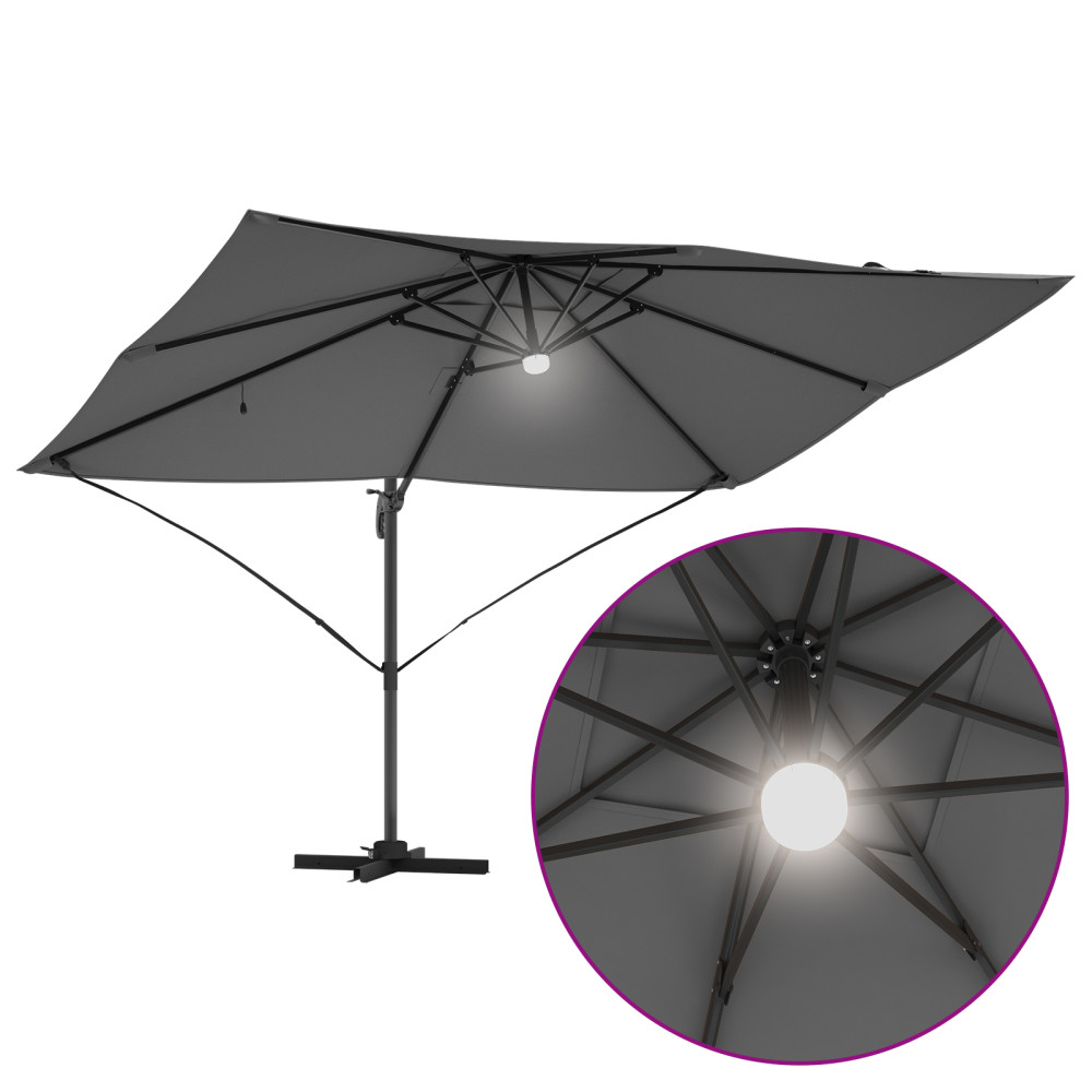 Produktbild för Parasoll Antracit 351 x 250 x 253 cm Polyester och aluminium