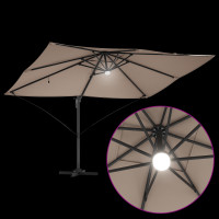 Produktbild för Parasoll Taupe 351 x 250 x 253 cm Polyester och aluminium