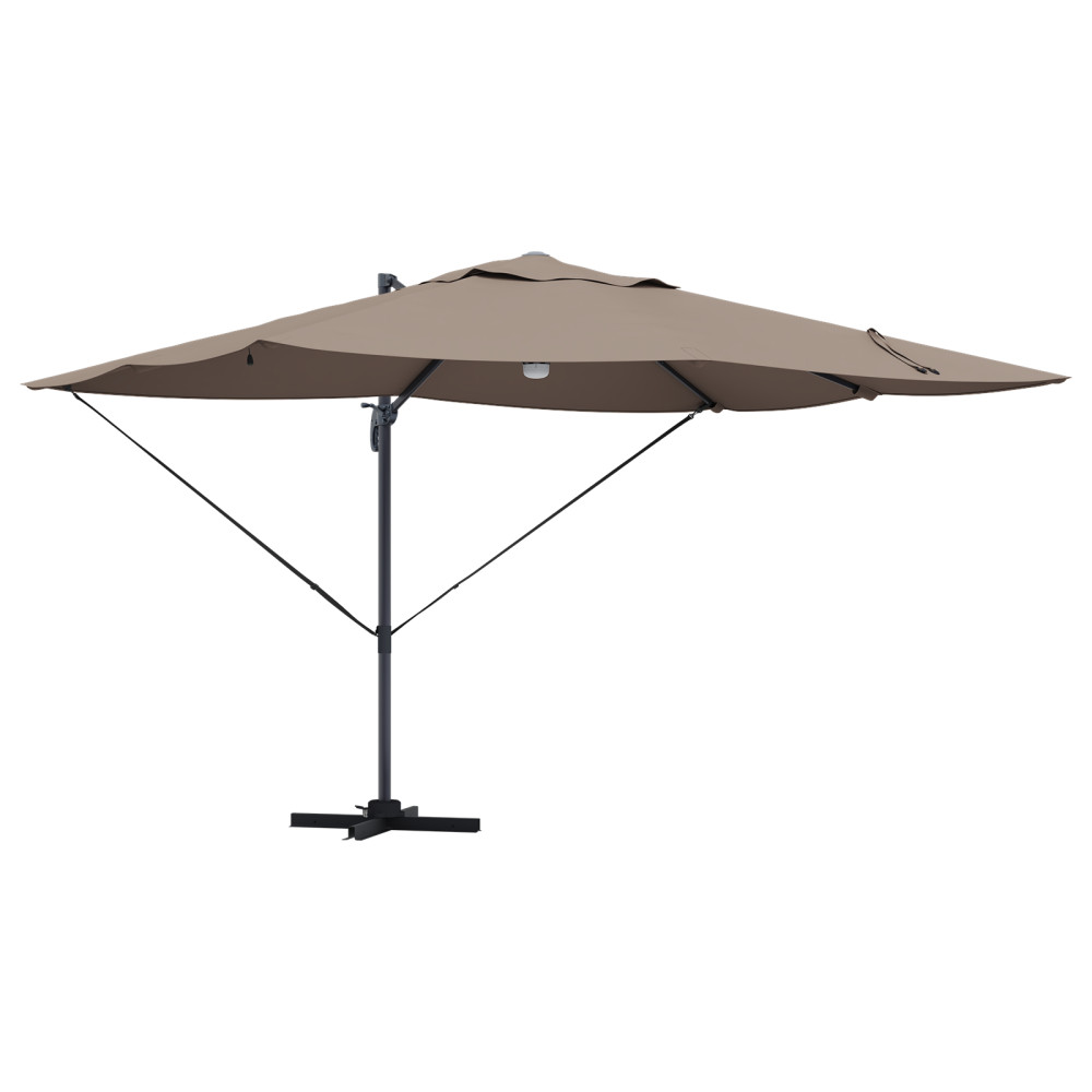Produktbild för Parasoll Taupe 351 x 250 x 253 cm Polyester och aluminium