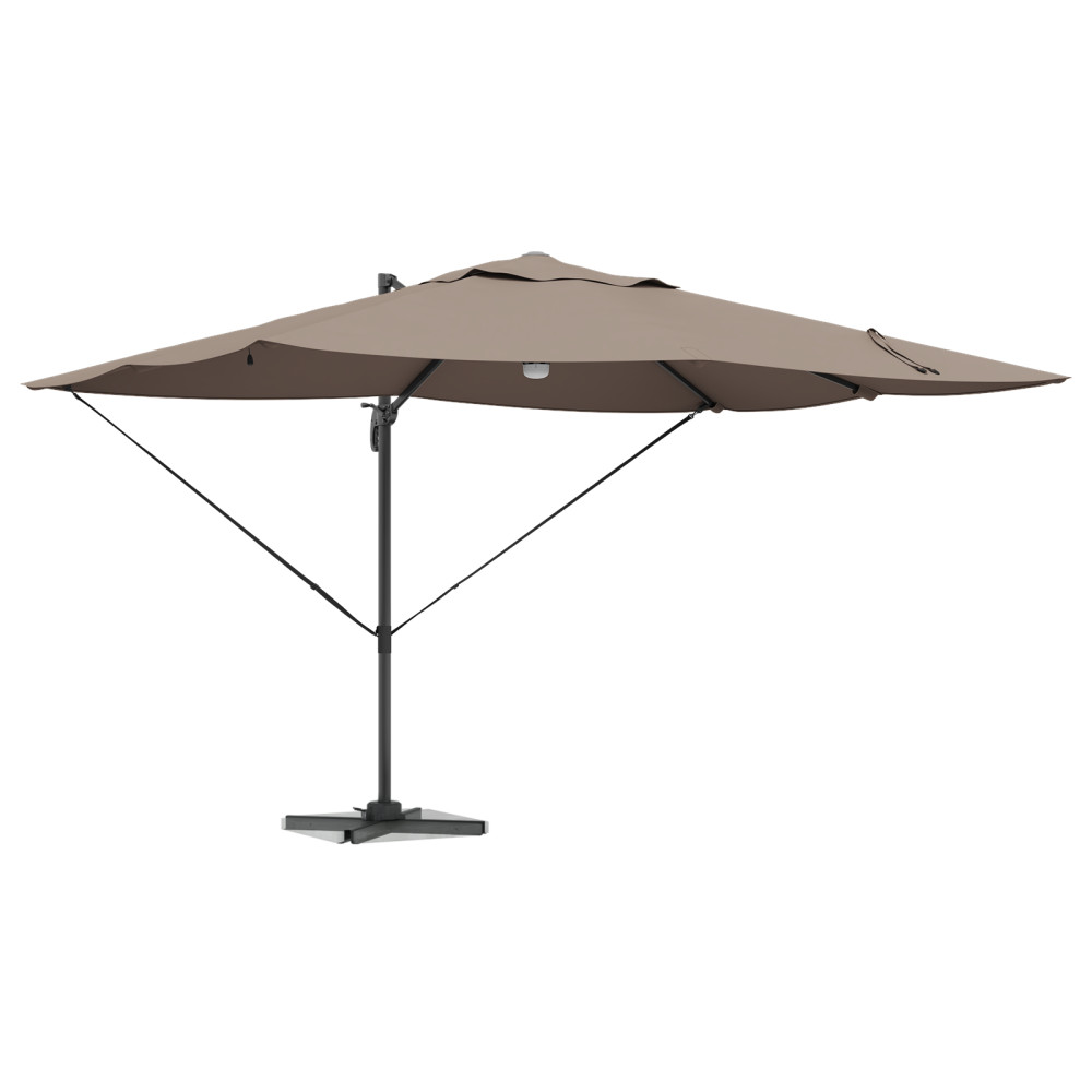 Produktbild för Parasoll Taupe 351 x 250 x 253 cm Polyester och aluminium