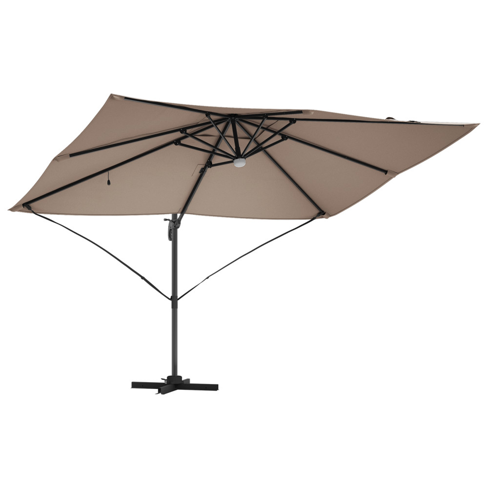 Produktbild för Parasoll Taupe 351 x 250 x 253 cm Polyester och aluminium