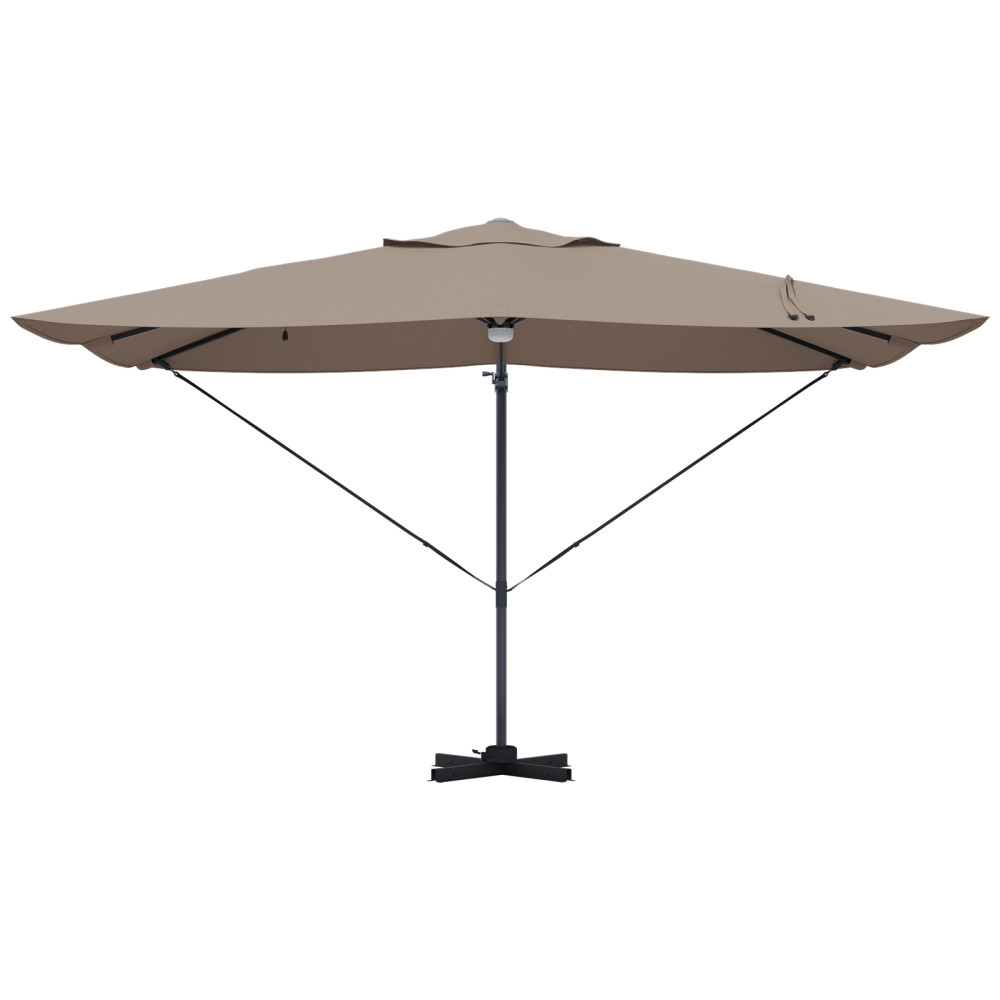 Produktbild för Parasoll Taupe 351 x 250 x 253 cm Polyester och aluminium