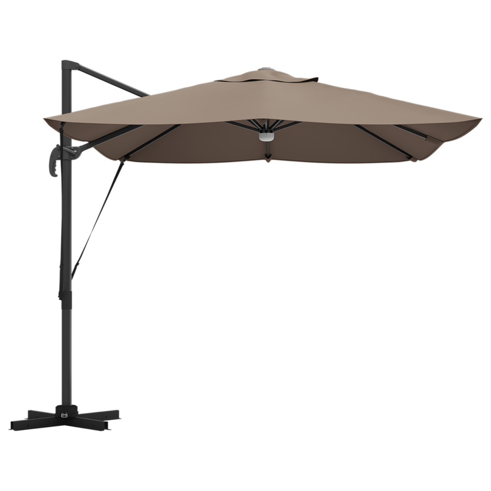 Produktbild för Parasoll Taupe 351 x 250 x 253 cm Polyester och aluminium