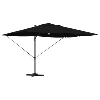 Produktbild för Parasoll Svart 351 x 250 x 253 cm Polyester och aluminium