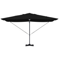 Produktbild för Parasoll Svart 351 x 250 x 253 cm Polyester och aluminium