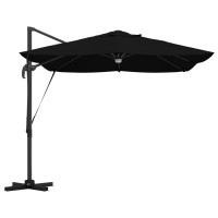 Produktbild för Parasoll Svart 351 x 250 x 253 cm Polyester och aluminium