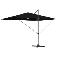 Produktbild för Parasoll Svart 351 x 250 x 253 cm Polyester och aluminium
